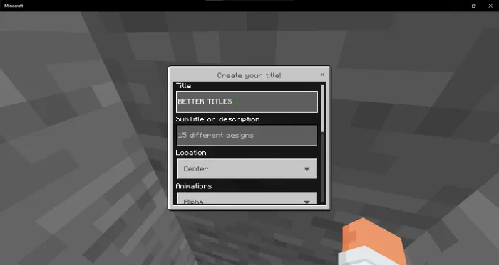 Better Titles Addon screenshot