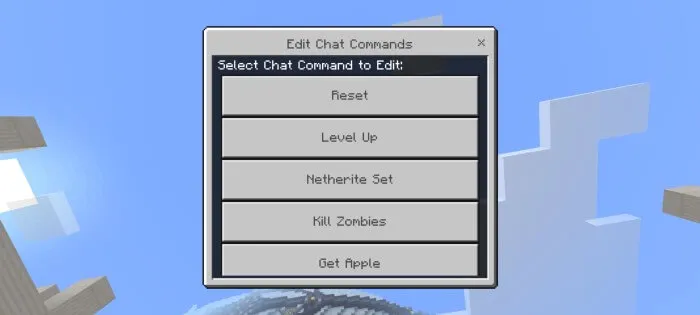 Chat Command Creator Addon screenshot