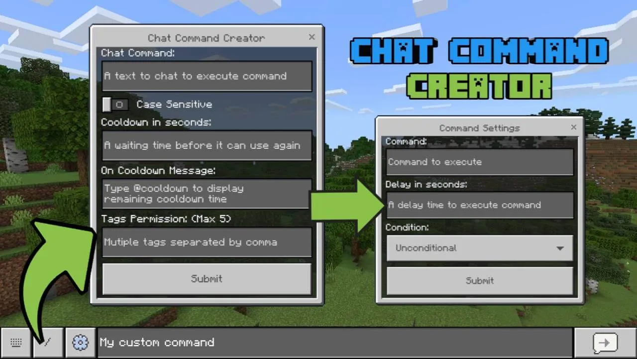 Chat Command Creator Addon screenshot