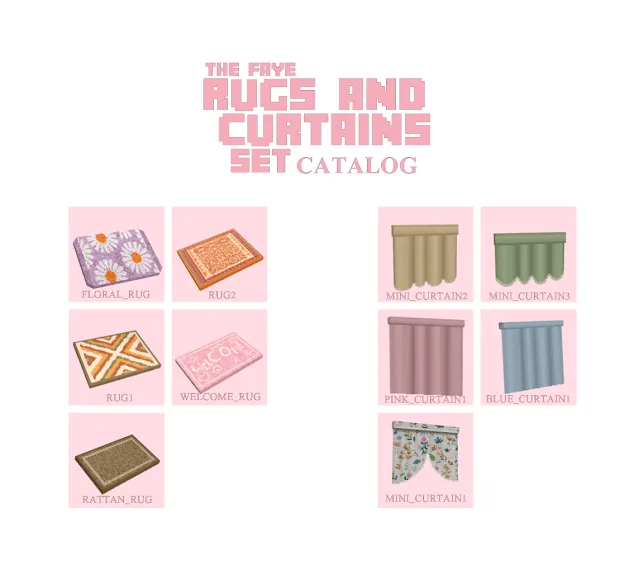 The FAYE Rugs & Curtains Set Addon screenshot