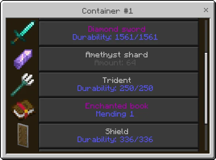 Storage Terminal Addon screenshot