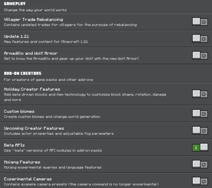 Minecraft Bedrock Totem Parity Addon screenshot