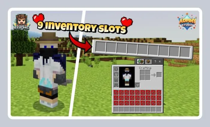Minecraft but you only have 9 inventory slots Addon thumbnail