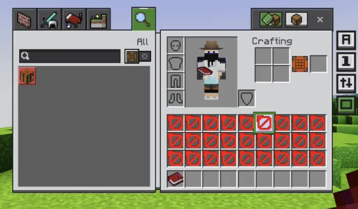 Minecraft but you only have 9 inventory slots Addon screenshot