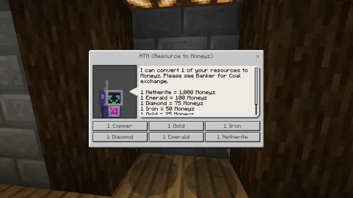 Moneyz Economy Addon screenshot