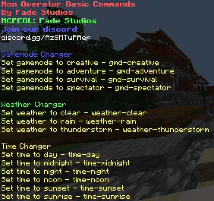 Non Operator Command Bundle Addon screenshot