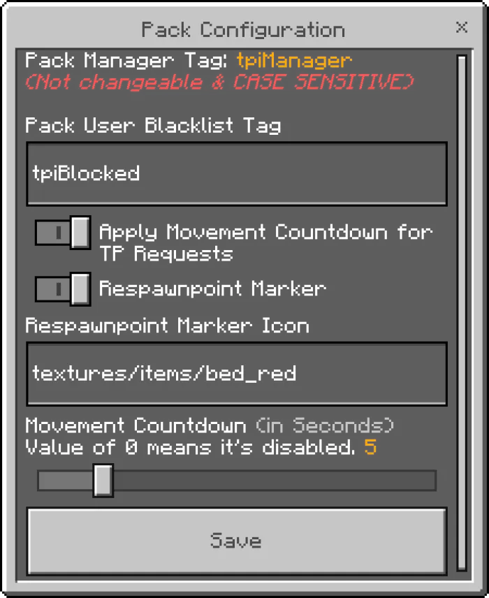 TP Items Addon screenshot