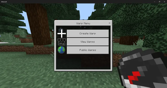 Warps UI Addon screenshot