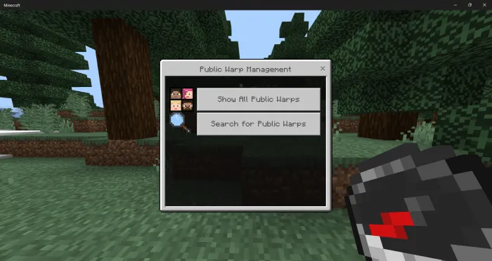 Warps UI Addon screenshot