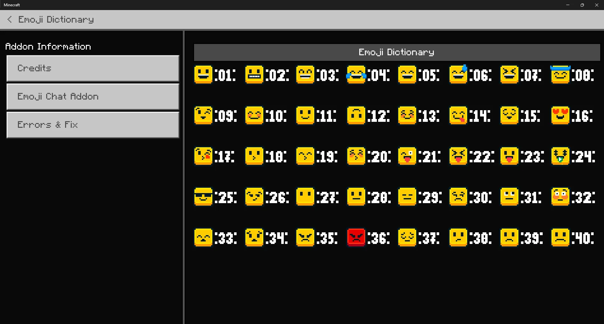 Emoji Chat Addon screenshot