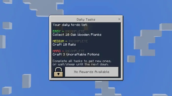 Daily Tasks Addon screenshot