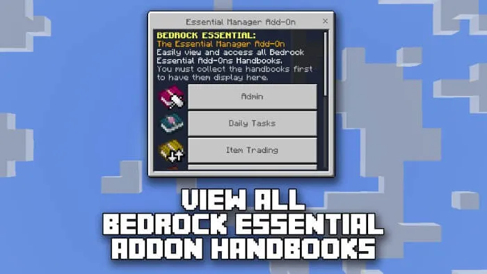 Essential Manager Addon screenshot