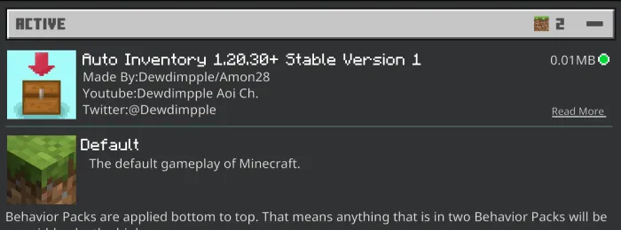Auto Inventory Addon screenshot