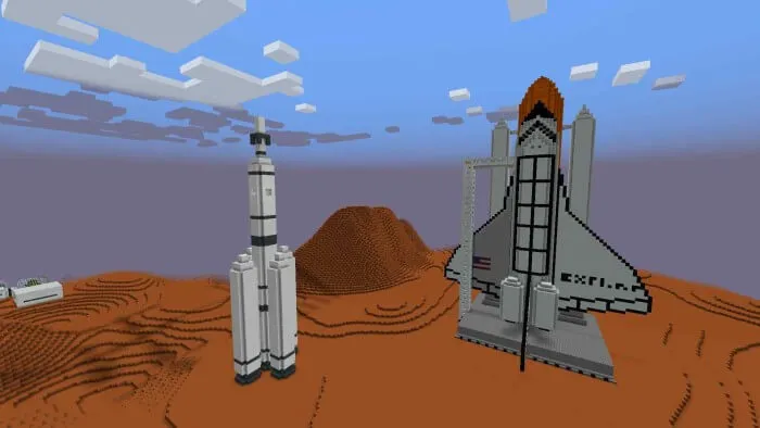 Minecraft Mars Planet Map screenshot