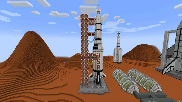 Minecraft Mars Planet Map screenshot