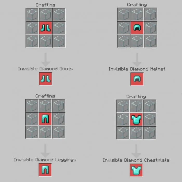 Invisible Armors And Swords Addon screenshot