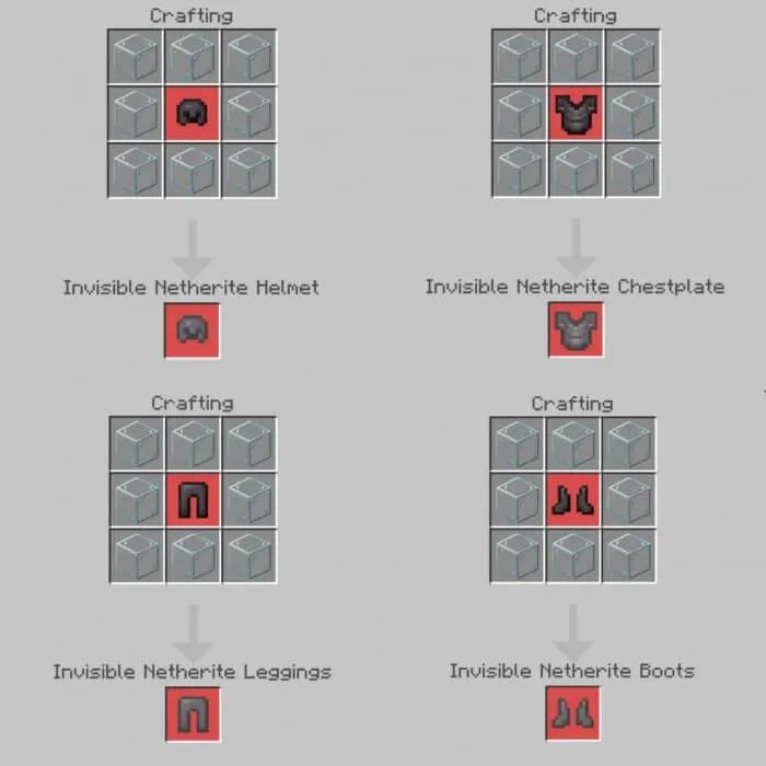 Invisible Armors And Swords Addon screenshot