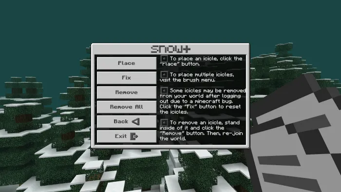 Snow+ Addon screenshot