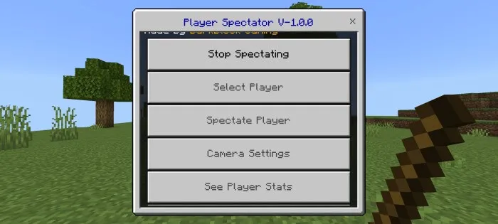 Player Spectator Addon screenshot