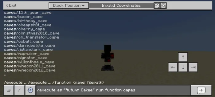 Visual Capes Add-on screenshot