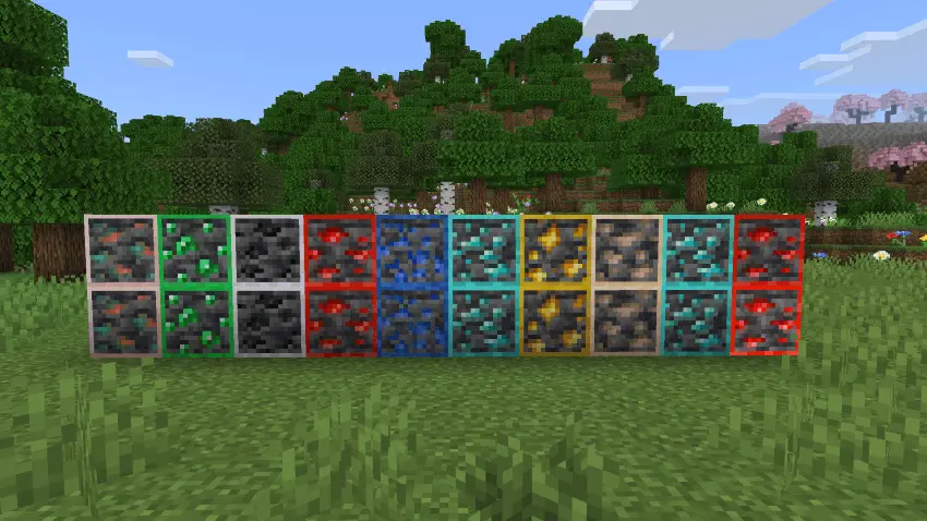 Radiant Glowing Ores – Texture Pack screenshot
