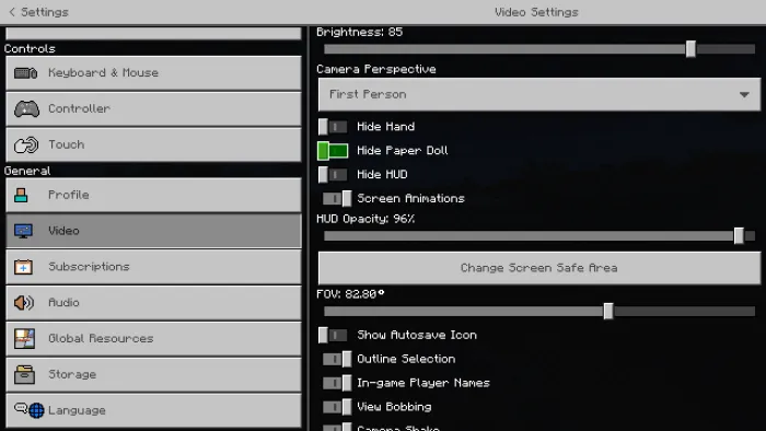 Coordinates HUD MCBE + Mini Debug Screen screenshot