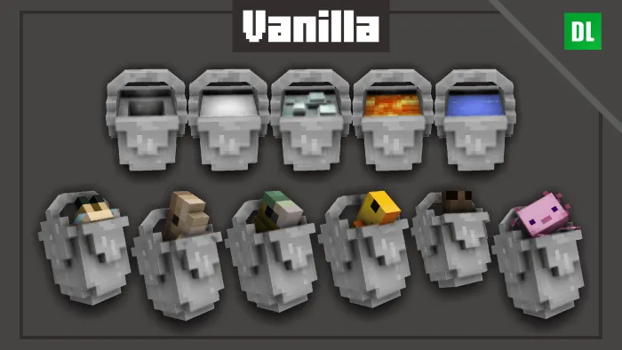 3D Buckets – Texture Pack screenshot