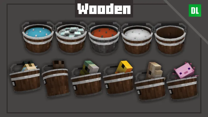 3D Buckets – Texture Pack screenshot