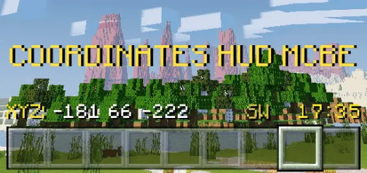 Coordinates HUD MCBE – Addon / Texture Pack thumbnail
