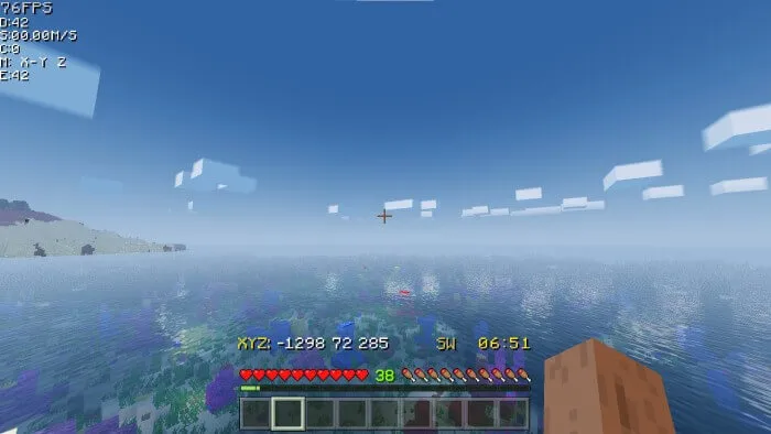 Coordinates HUD MCBE – Addon / Texture Pack screenshot