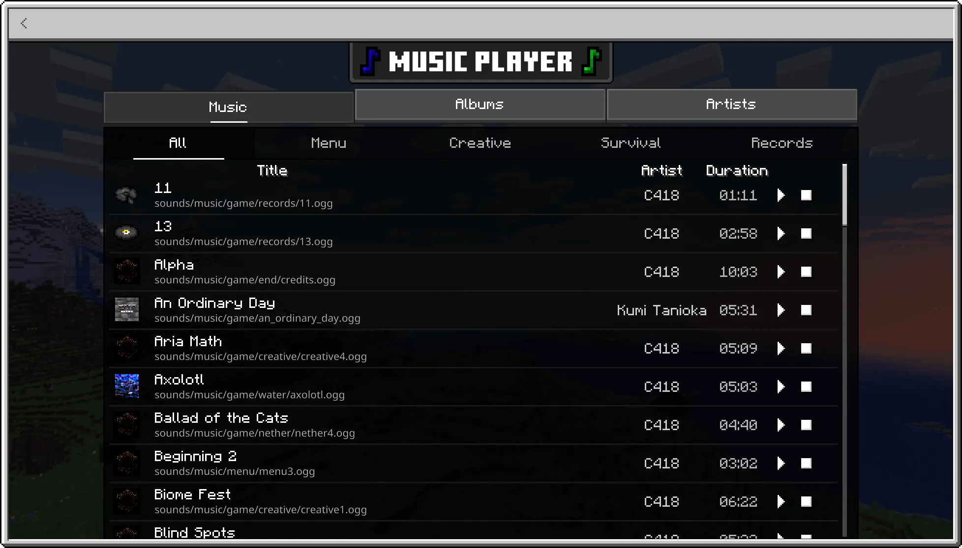 Music Player Addon / Texture Pack screenshot