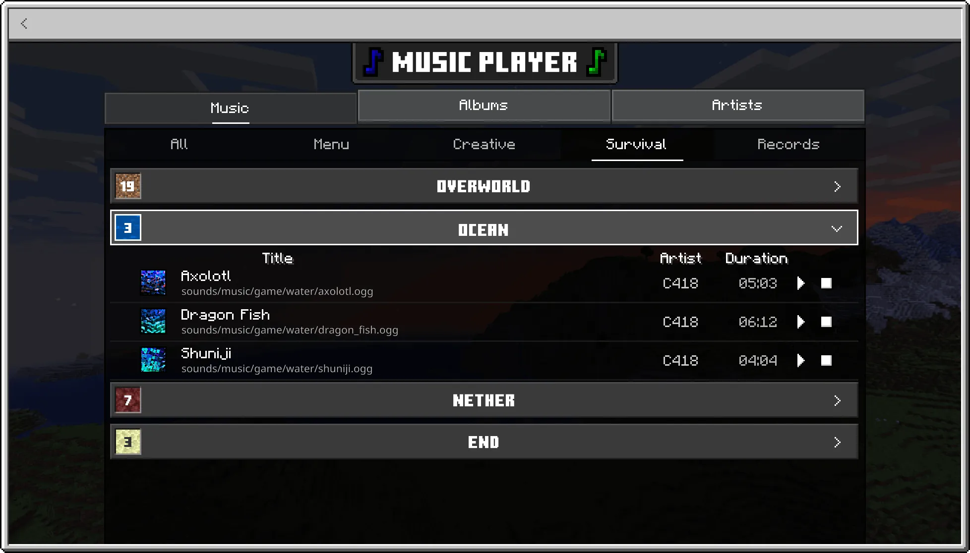 Music Player Addon / Texture Pack screenshot
