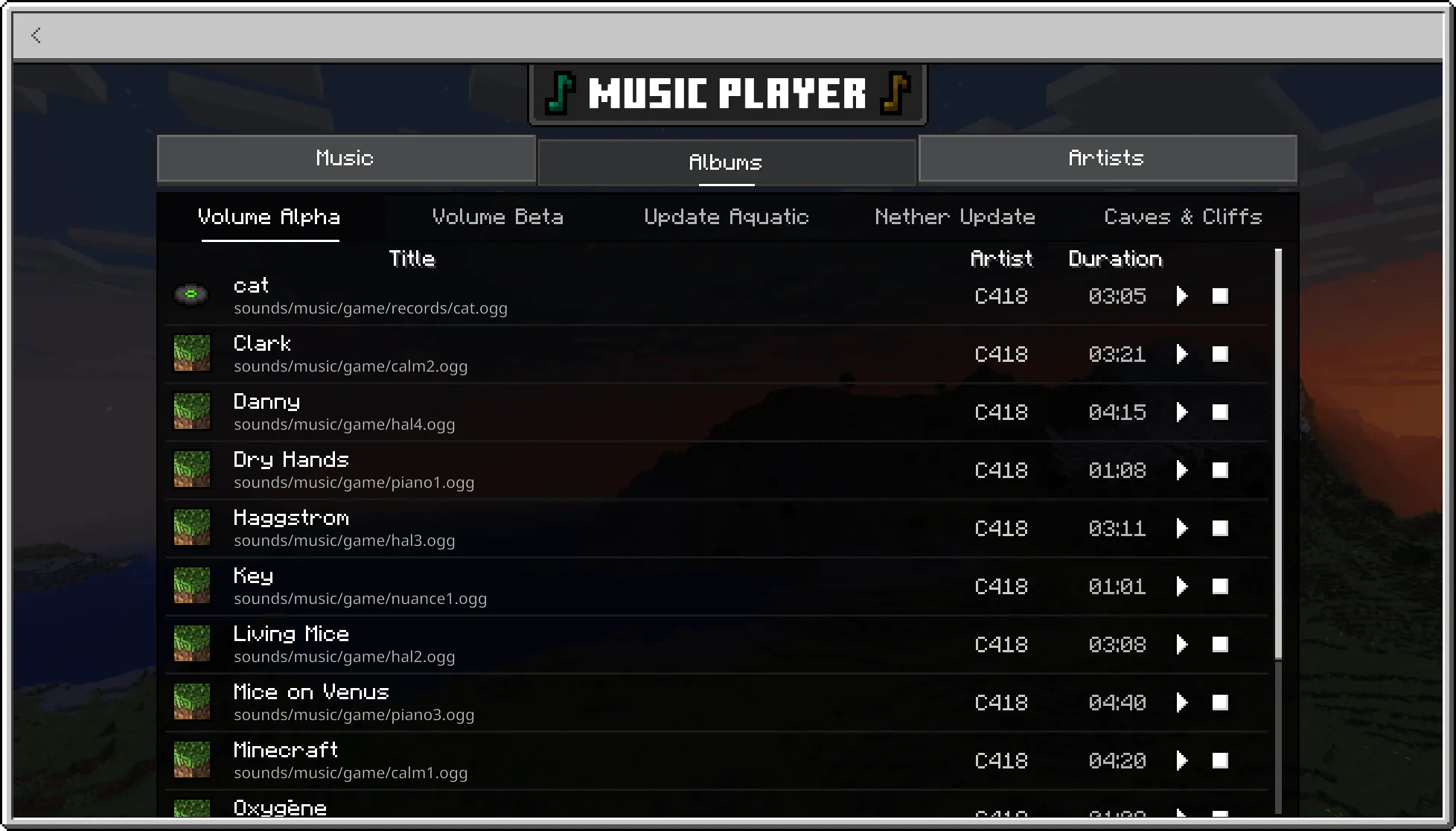 Music Player Addon / Texture Pack screenshot