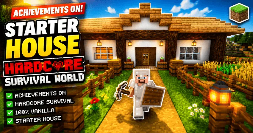 Starter House Hardcore Survival World Map thumbnail