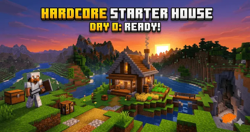 Hardcore Survival Starter House Day 0 Map thumbnail