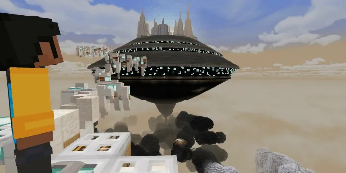 cloud city parkour adventure map screenshot