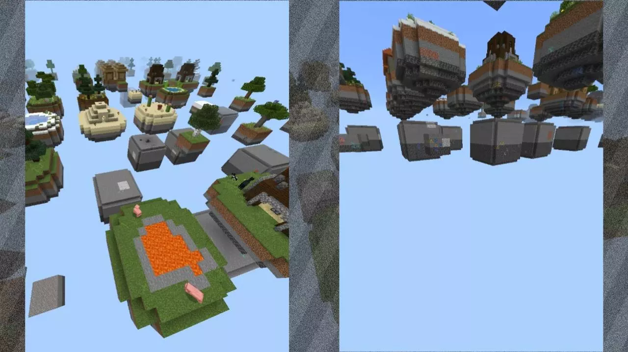 infinite skyblock map screenshot