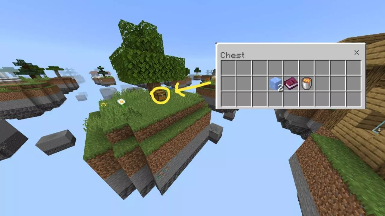 infinite skyblock map screenshot