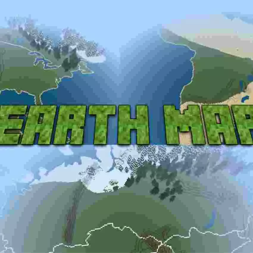 earth map for bedrock edition map thumbnail