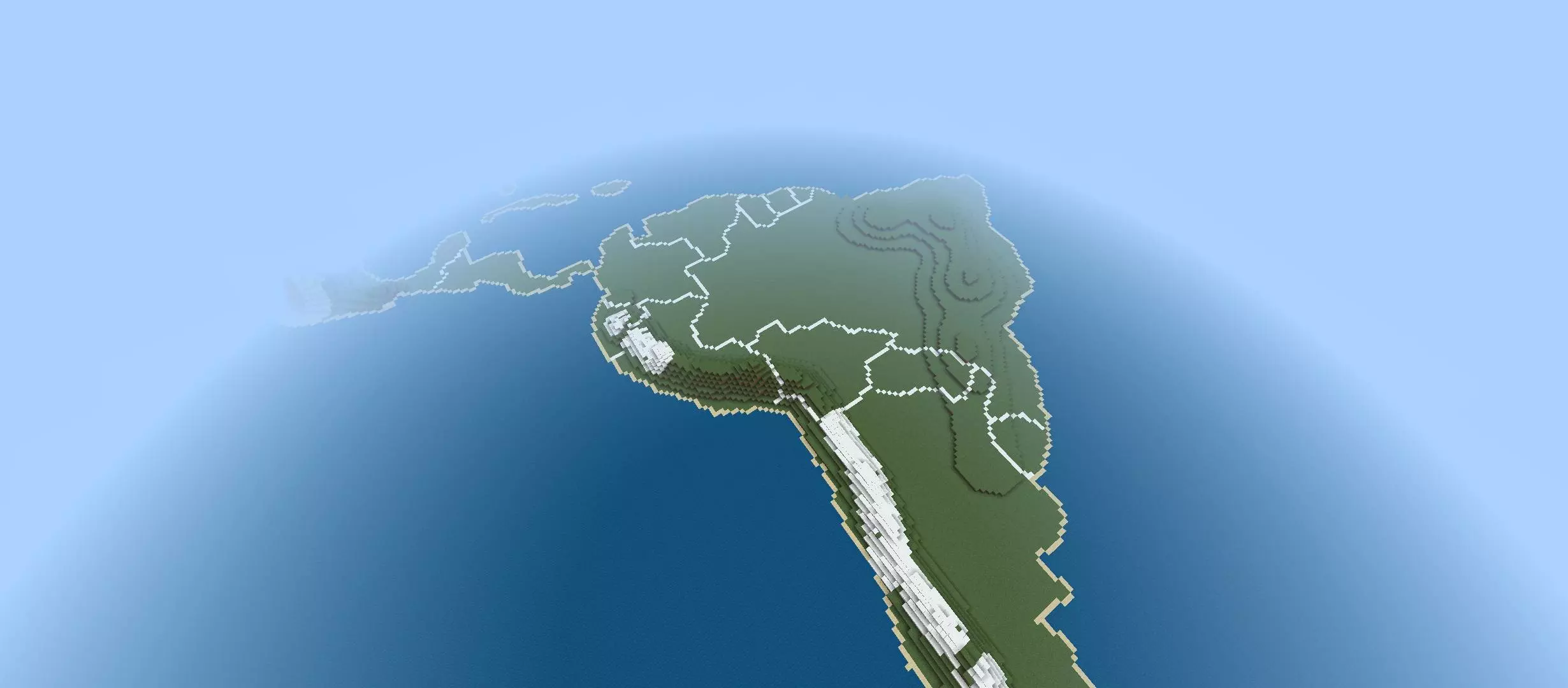 earth map for bedrock edition map screenshot