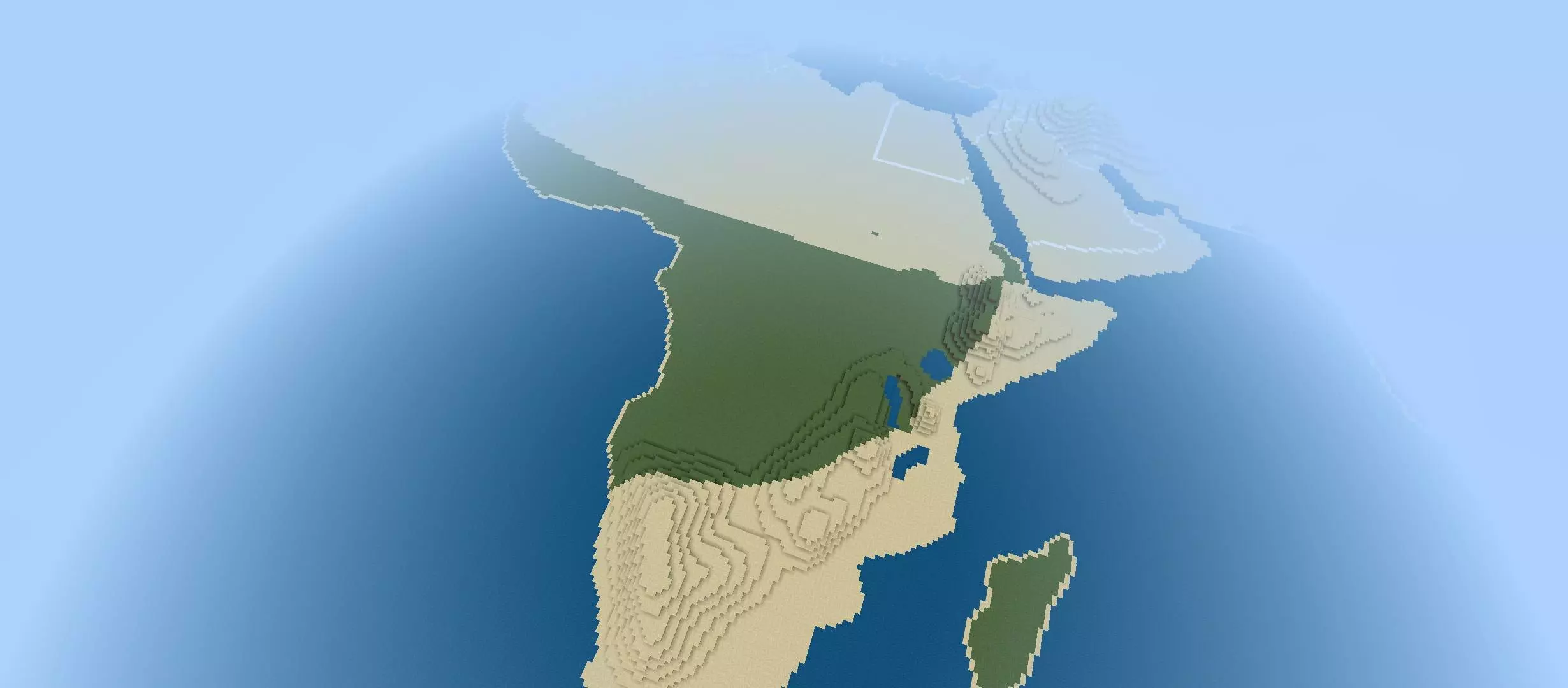 earth map for bedrock edition map screenshot