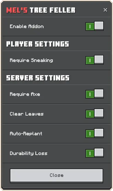 tree feller tree capitator addon screenshot