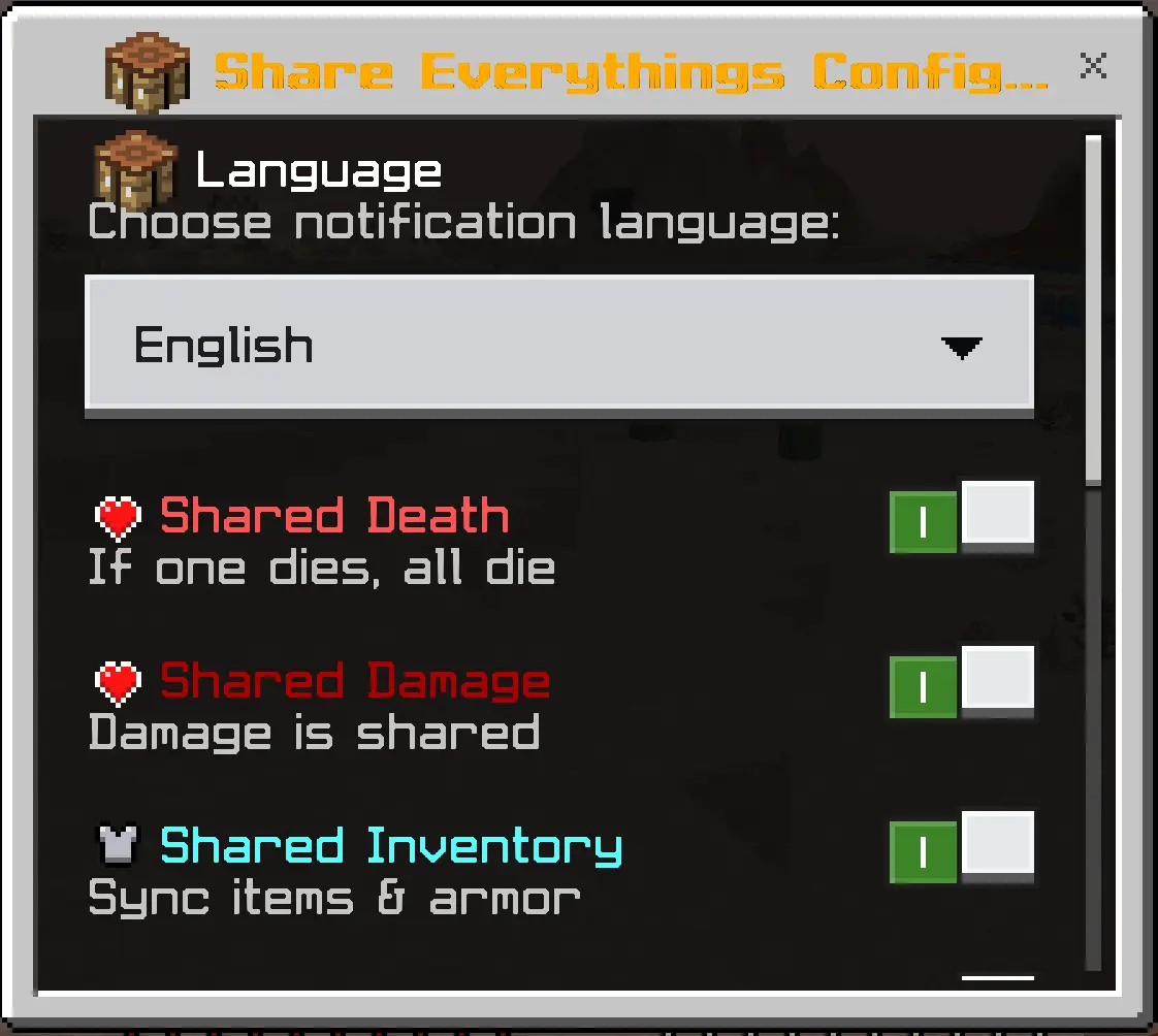 share everythings addon screenshot