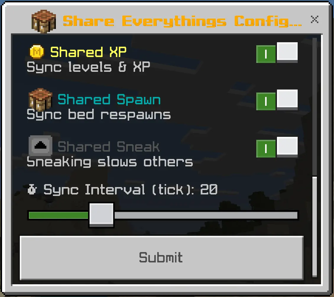 share everythings addon screenshot