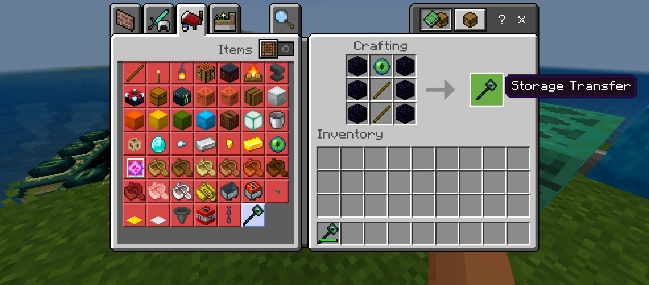 storage transfer addon screenshot
