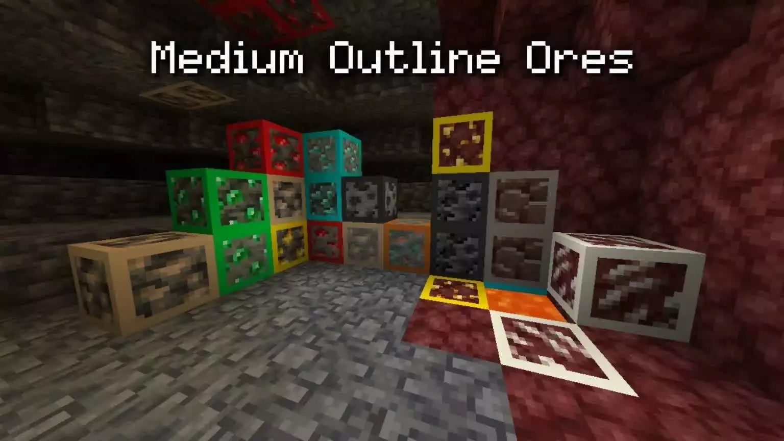 better outline ores addon texture pack screenshot