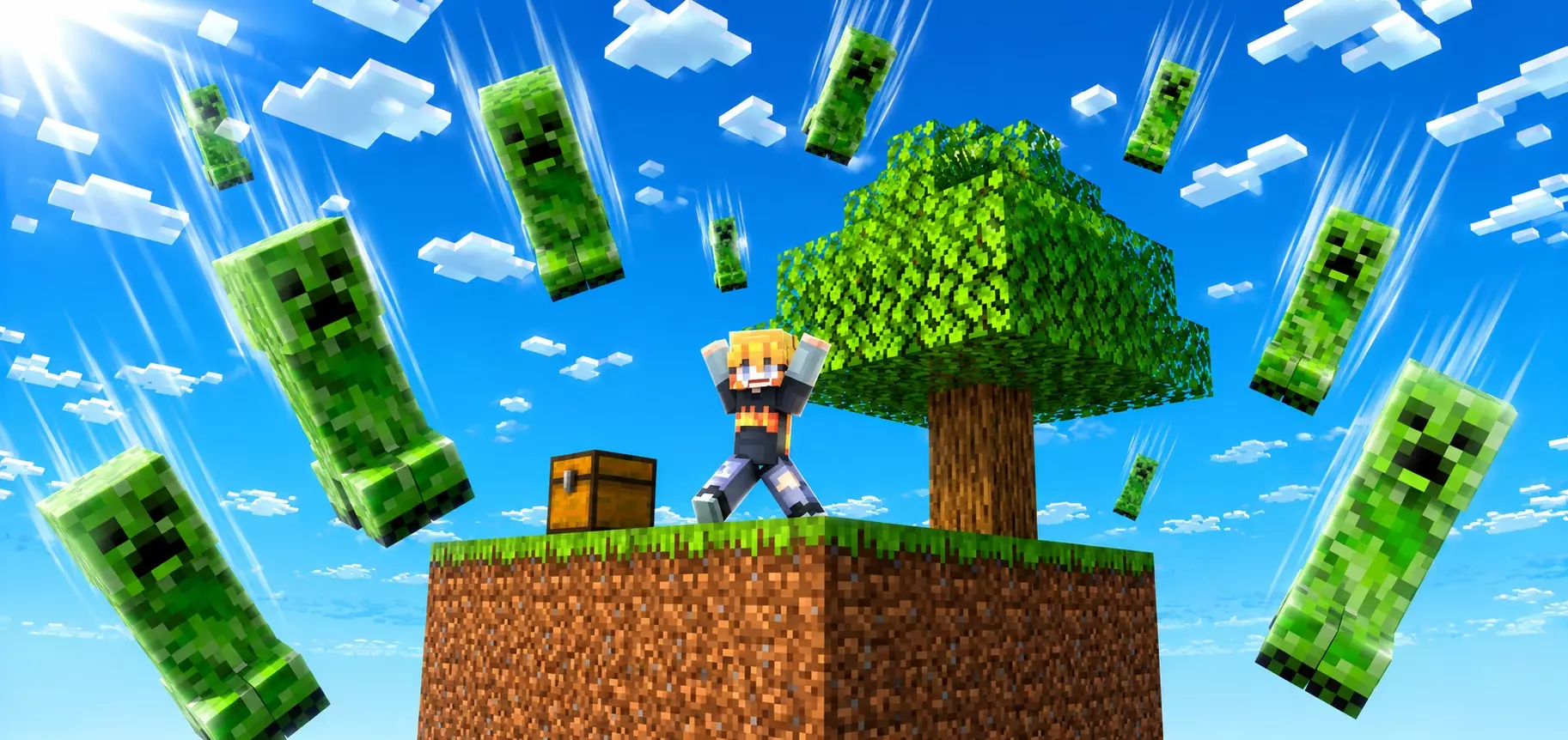 Creeper Rain Sky Challenge Map pic 2
