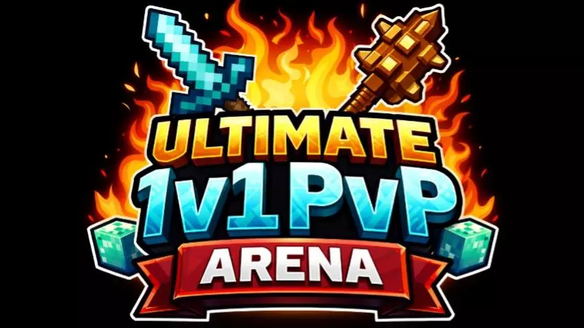 mcpe 1 vs 1 pvp practice map thumbnail