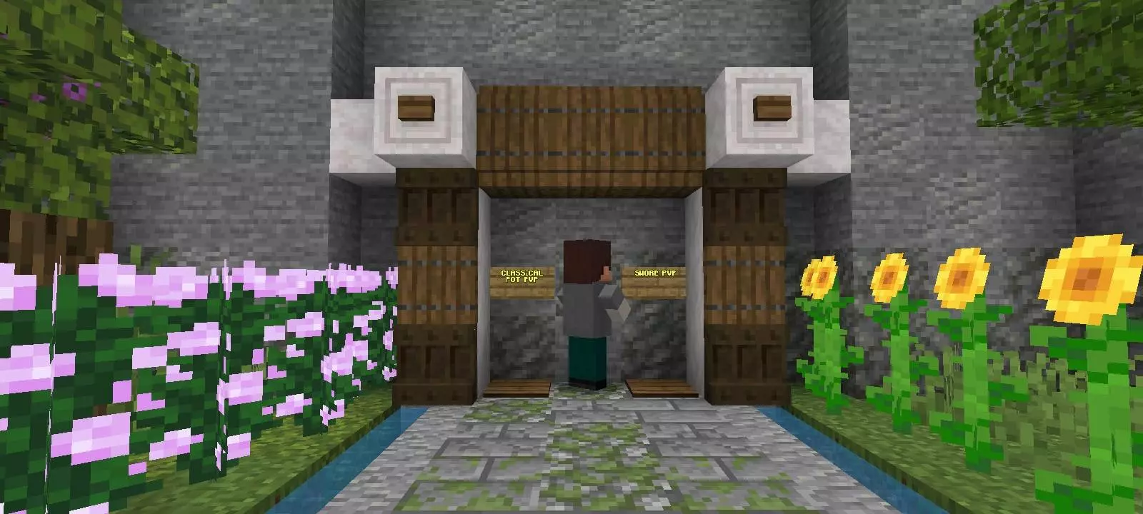 mcpe 1 vs 1 pvp practice map screenshot