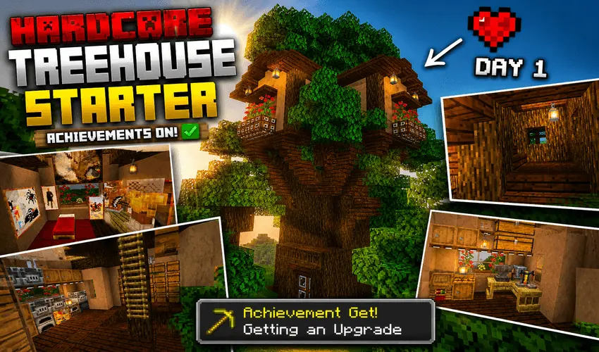 hardcore starter world epic star treehouse map thumbnail